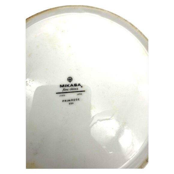 Mikasa Primrose 8194 Fine China Serving Bowl 9" Pink Rose & Silver Trim Elegant - Picture 5 of 5